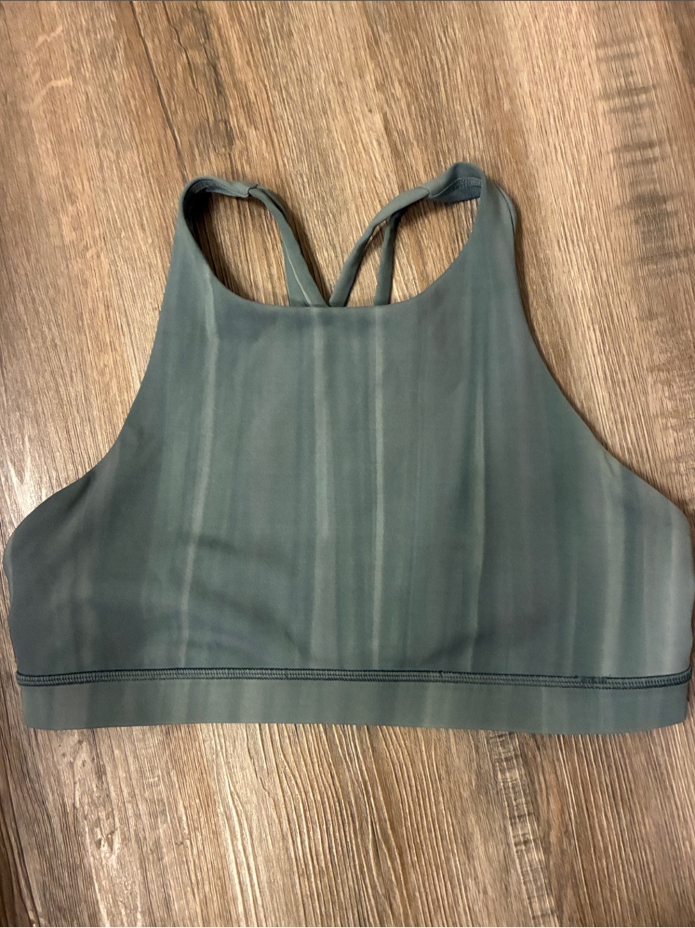 lululemon athletica Olive Green striped bra